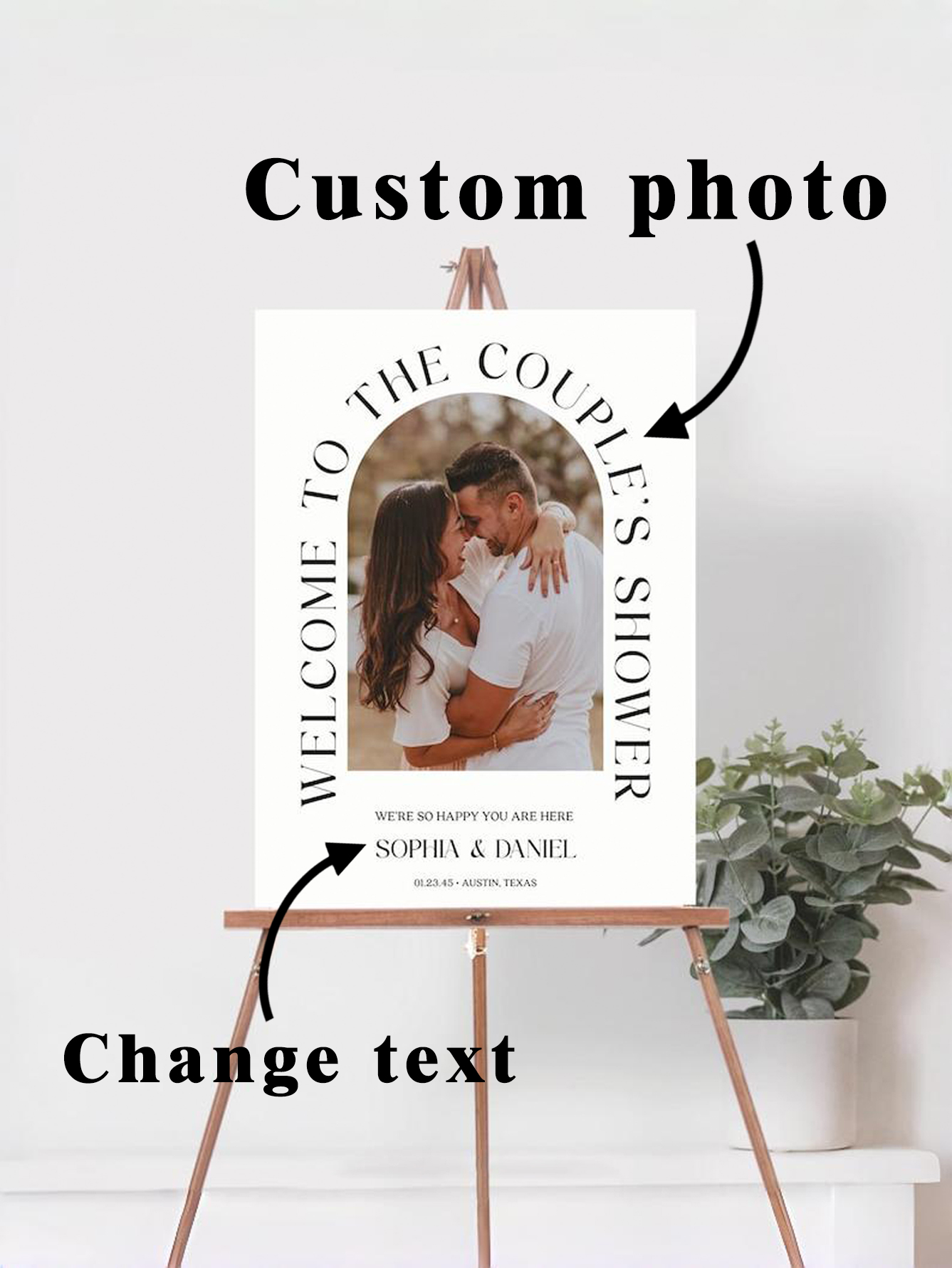 Couples Welcome Party Archway Photo Sign